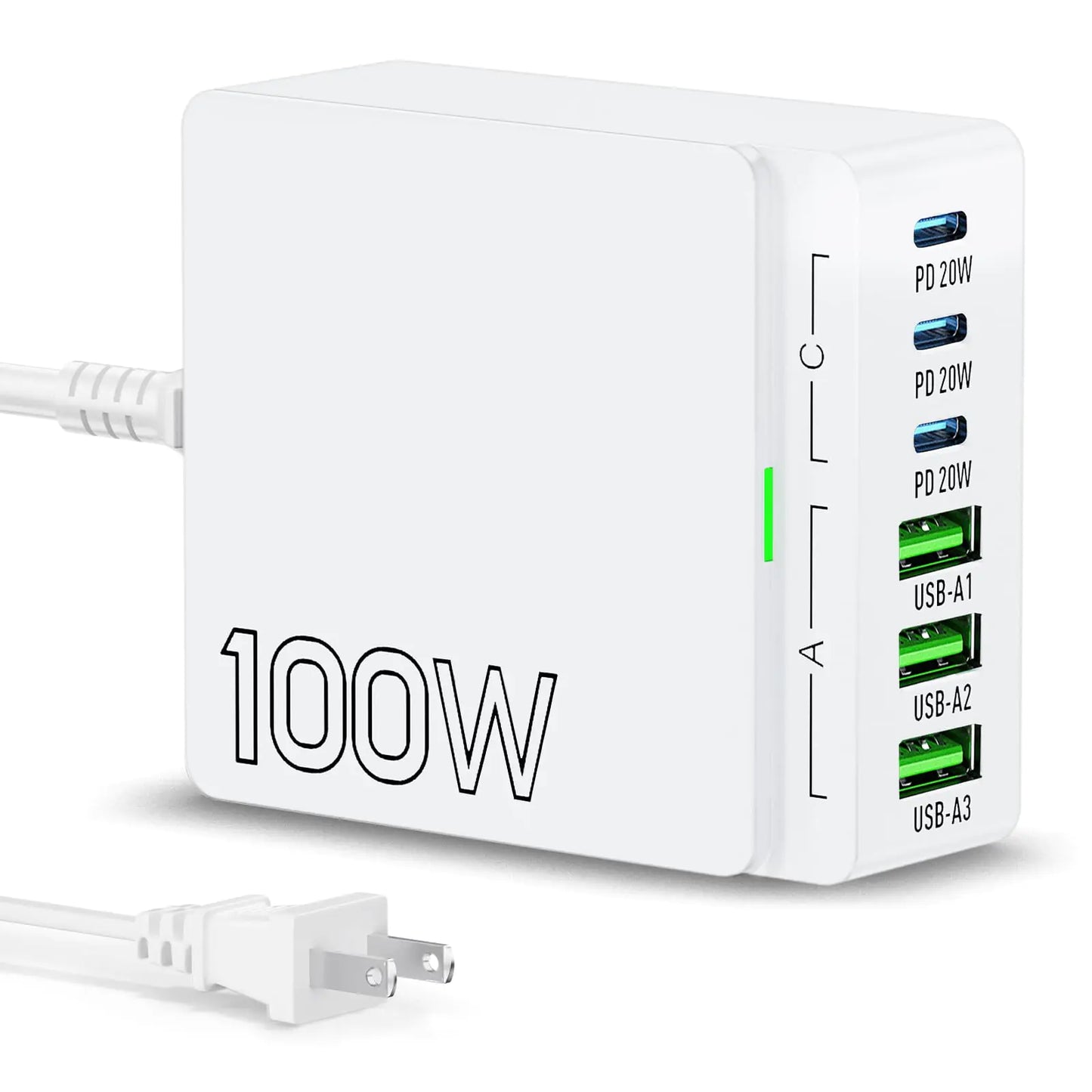 USB C charger: 100W 6 Ports - MCD Trade & Services